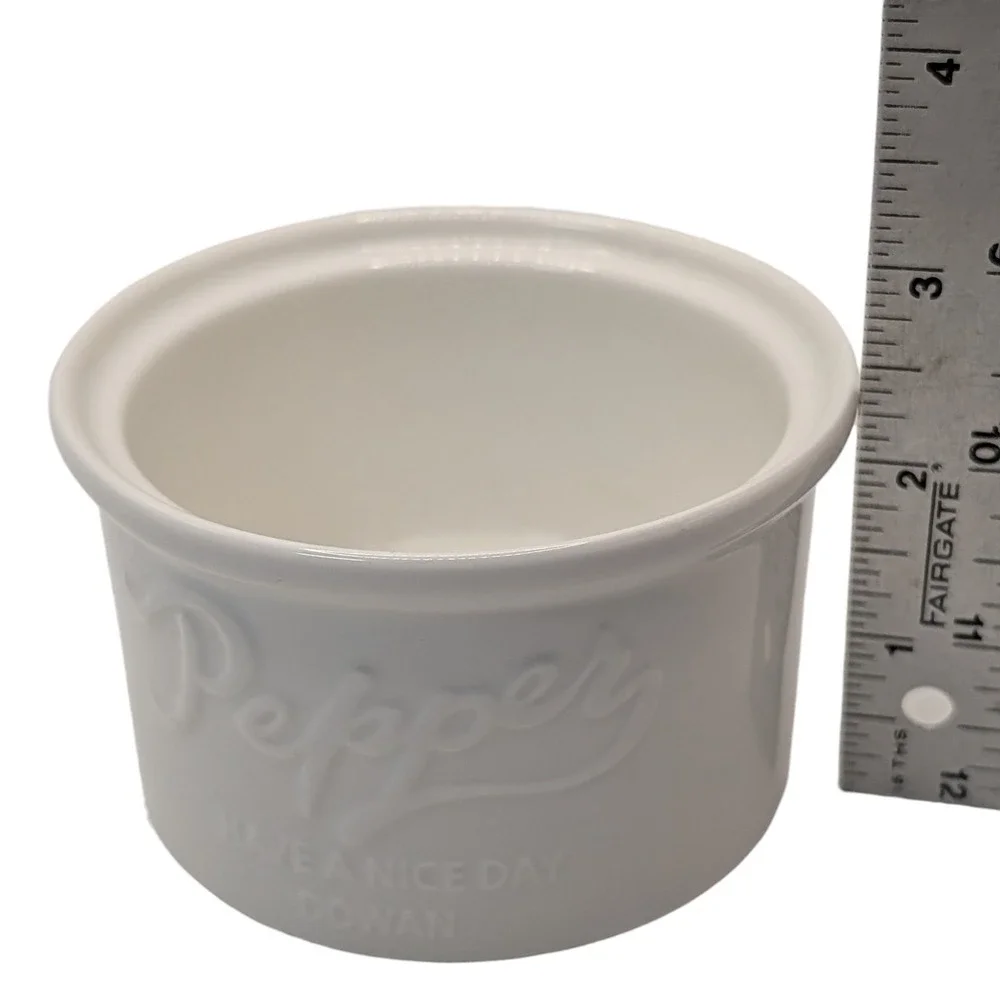 Dowan Pepper Cellar Condiments Crock Stacking‎ Eight Ounce NO Lid